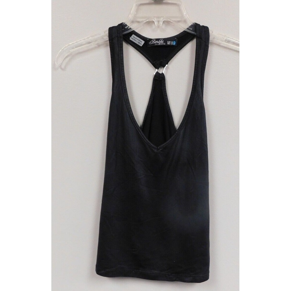 Bershka Tank Top Black Racerback Top Size Large (30)